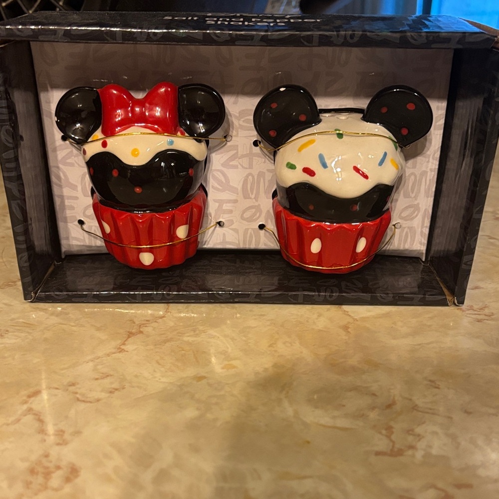 Disney Mickey and Minnie Mouse Salt and Pepper Shakers - Red and Black